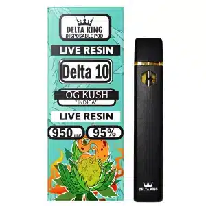 Delta 10 Vape Disposable by Delta King | 1GR THC Oil Sativa & Indica Strain