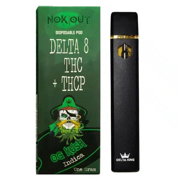 NokOut Delta 8 Disposable Vape by Delta King | HHC and THCP - Image 2
